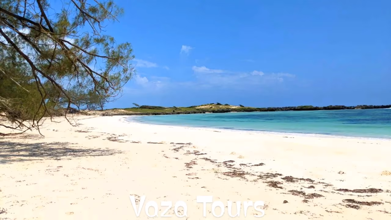 Sakalava bay with turquoise water and sandy beach near Diego Suarez