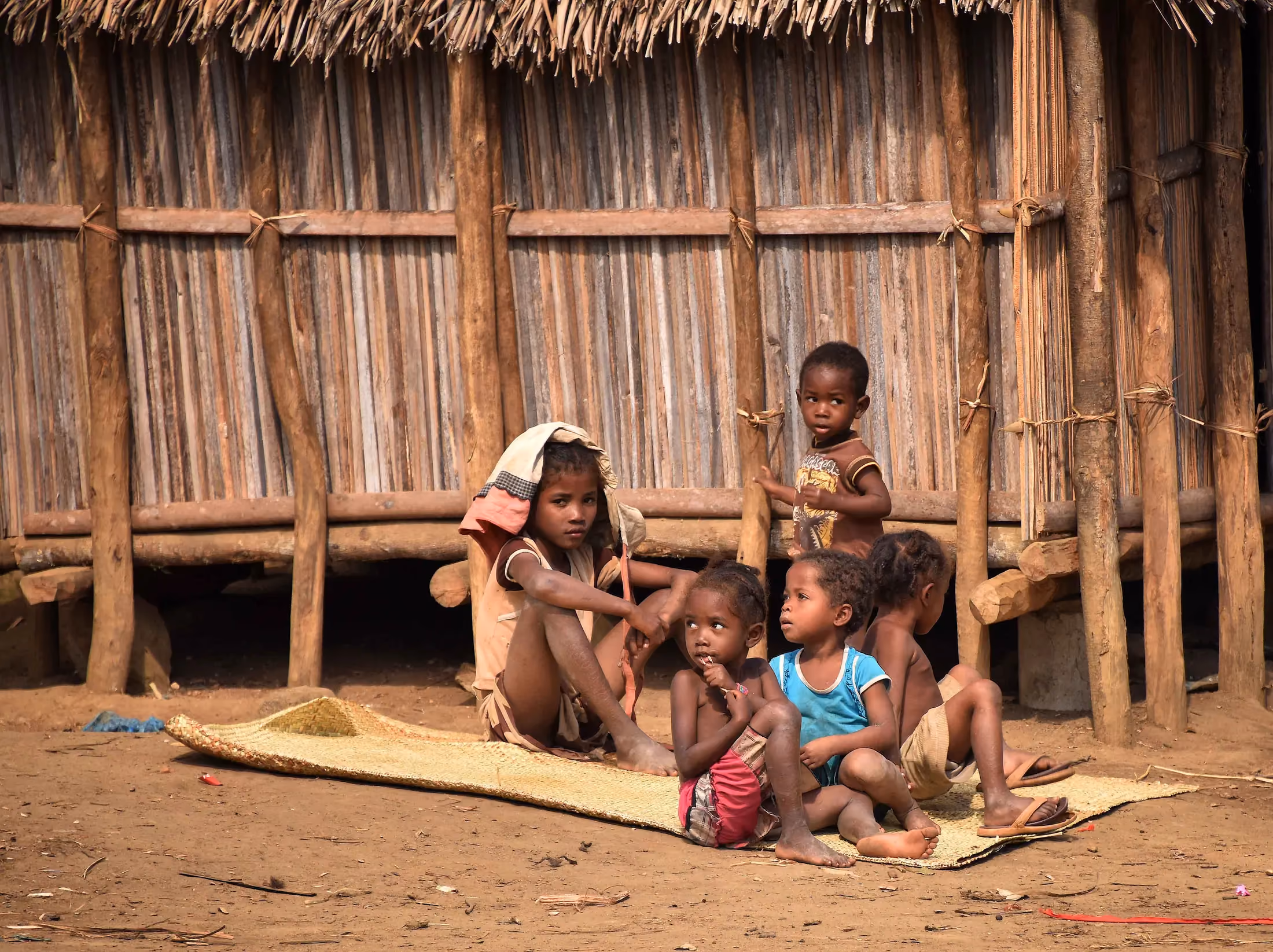 Children from a village in Madagascar